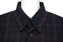 画像をギャラリービューアに読み込む, MARC JACOBS マークジェイコブス 長袖シャツ ネルシャツ チェック柄 ウール ポリウレタン ブラック レッド 46 美品 中古 60707