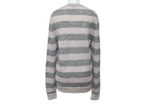 画像をギャラリービューアに読み込む, MARC JACOBS マークジェイコブス ニット セーター ボーダー モヘア ナイロン ウール ピンク グレー サイズS 美品 中古 60710