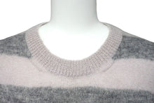 画像をギャラリービューアに読み込む, MARC JACOBS マークジェイコブス ニット セーター ボーダー モヘア ナイロン ウール ピンク グレー サイズS 美品 中古 60710