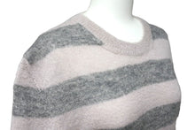 画像をギャラリービューアに読み込む, MARC JACOBS マークジェイコブス ニット セーター ボーダー モヘア ナイロン ウール ピンク グレー サイズS 美品 中古 60710
