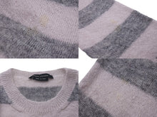 画像をギャラリービューアに読み込む, MARC JACOBS マークジェイコブス ニット セーター ボーダー モヘア ナイロン ウール ピンク グレー サイズS 美品 中古 60710