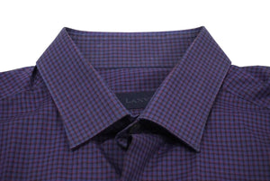 LANVIN ランバン 長袖シャツ チェック柄 マルチカラー ブルー ブラック レッド コットン サイズ39 美品 中古 60711