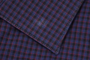 LANVIN ランバン 長袖シャツ チェック柄 マルチカラー ブルー ブラック レッド コットン サイズ39 美品 中古 60711