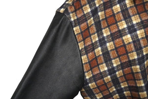 極美品 Givenchy ジバンシー 長袖シャツ ウールレザー切り返しシャツ 11F 6012 142 ブラウン ブラック 中古 60721 
