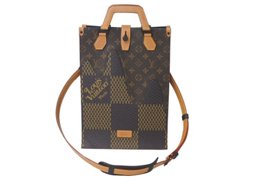 極美品 LOUIS VUITTON ルイヴィトン トートバッグ ジャイアント NIGO ダミエ モノグラムキャンバス ブラウン N40355 中古 60729