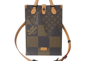 極美品 LOUIS VUITTON ルイヴィトン トートバッグ ジャイアント NIGO ダミエ モノグラムキャンバス ブラウン N40355 中古 60729