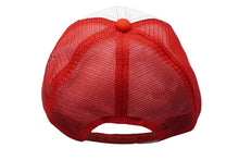 Load image into Gallery viewer, 極美品 U.S.A WELCOME WESTEM CARNIVAL メッシュ キャップ レッド 帽子 刺繍 ホワイト ナイロン 54CM 中古 60737
