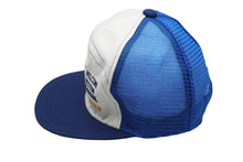 Load image into Gallery viewer, U.S.A WELCOME WESTEM CARNIVAL メッシュ キャップ ブルー 帽子 刺繍 ホワイト ナイロン 54CM 美品 中古 60740
