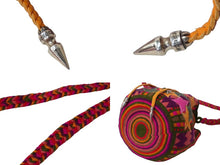 Load image into Gallery viewer, 極美品 CHROME HEARTS×Guanabana クロムハーツ×グアナバナ ショルダーバッグ ワラ レザー マルチカラー シルバー金具 中古 60756