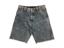 Load image into Gallery viewer, CHROME HEARTS クロムハーツ デニムカーペンターカットオフショートパンツ インディゴ シルバー925 サイズ32 美品 中古 60757