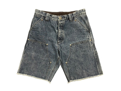 CHROME HEARTS クロムハーツ デニムカーペンターカットオフショートパンツ インディゴ シルバー925 サイズ32 美品 中古 60757