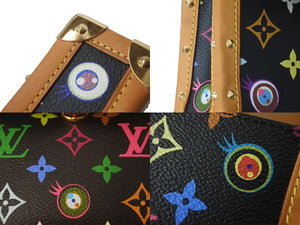 極美品 LOUIS VUITTON ルイヴィトン ハンドバッグ アイラブモノグラム サックラバ Eye Need You ブラック マルチ M92054 中古 60758