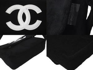 極美品 CHANEL シャネル ショルダーバッグ ココマーク パイル ブラック シルバー金具 中古 60760