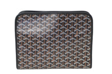 Load image into Gallery viewer, 極美品 GOYARD ゴヤール クラッチバッグ ジュバンスGM へリンボーン JOUVENGMLTY12CL12P ブラック シルバー金具 中古 60769
