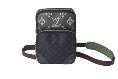 LOUIS VUITTON ルイ ヴィトン ショルダーバッグ アマゾンスリングバッグ モノグラムエクリプス M45439 ブラック 美品 中古 60771