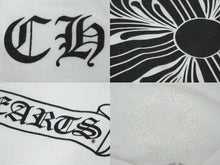 Load image into Gallery viewer, 極美品 CHROME HEARTS クロムハーツ 長袖Ｔシャツ 2212-304-0156 スクロールラベル フローラルクロス ホワイト S 中古 60772
