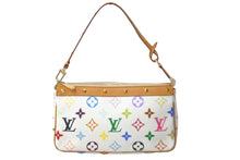 Load image into Gallery viewer, 新品同様 LOUIS VUITTON ルイヴィトン 村上隆 ホワイト ポシェットアクセソワール マルチカラー M92649 中古 60782