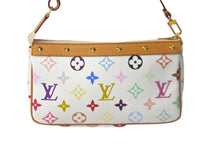 Load image into Gallery viewer, 新品同様 LOUIS VUITTON ルイヴィトン 村上隆 ホワイト ポシェットアクセソワール マルチカラー M92649 中古 60782