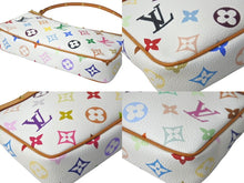 Load image into Gallery viewer, 新品同様 LOUIS VUITTON ルイヴィトン 村上隆 ホワイト ポシェットアクセソワール マルチカラー M92649 中古 60782