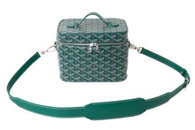 画像をギャラリービューアに読み込む, 新品同様品 GOYARD ゴヤール 2WAY ショルダー ミューズ ヴァニティケース グリーン ゴヤールディンキャンバス シルバー金具 中古 60803