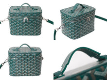 画像をギャラリービューアに読み込む, 新品同様品 GOYARD ゴヤール 2WAY ショルダー ミューズ ヴァニティケース グリーン ゴヤールディンキャンバス シルバー金具 中古 60803