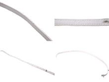 画像をギャラリービューアに読み込む, GOYARD ゴヤール ブレスレット PVC レザー ヘリンボーン柄 44.5cm ホワイト シルバー金具 良品 中古 60816