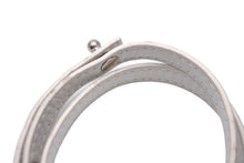 画像をギャラリービューアに読み込む, GOYARD ゴヤール ブレスレット PVC レザー ヘリンボーン柄 44.5cm ホワイト シルバー金具 良品 中古 60816