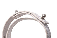 画像をギャラリービューアに読み込む, GOYARD ゴヤール ブレスレット PVC レザー ヘリンボーン柄 44.5cm ホワイト シルバー金具 良品 中古 60816