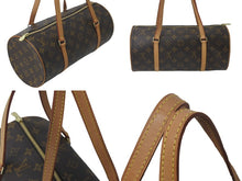 Load image into Gallery viewer, LOUIS VUITTON ルイ ヴィトン ハンドバッグ パピヨン30 筒型 ポーチ付き モノグラムキャンバス M51385 ブラウン 美品 中古 60819