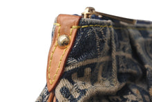 画像をギャラリービューアに読み込む, LOUIS VUITTON ルイヴィトン ポーチ トゥルースレイエ モノグラム デニム M95335 ゴールド金具 良品 中古 60830