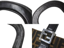 Load image into Gallery viewer, FENDI フェンディ ズッカ柄 ハンドバッグ ブラウン 総柄 ロゴ 手持ち 鞄 キャンバス レザー 美品 中古 60832