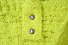 Load image into Gallery viewer, 極美品 BALENCIAGA バレンシアガ ビストロ XXS バスケットバッグ ハンドバッグ ツイード ネオンイエロー 678028 中古 60835