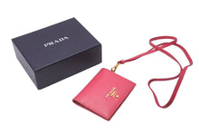 Load image into Gallery viewer, PRADA プラダ 二つ折りパスケース サフィアーノ IMC006 ピンク ゴールド金具 良品 中古 60842