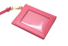 Load image into Gallery viewer, PRADA プラダ 二つ折りパスケース サフィアーノ IMC006 ピンク ゴールド金具 良品 中古 60842