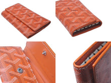 Load image into Gallery viewer, GOYARD ゴヤール キーケース サンミッシェル ヘリンボーン柄 オーダーカラー オレンジ 美品 中古 60849