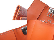 Load image into Gallery viewer, GOYARD ゴヤール キーケース サンミッシェル ヘリンボーン柄 オーダーカラー オレンジ 美品 中古 60849
