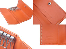 Load image into Gallery viewer, GOYARD ゴヤール キーケース サンミッシェル ヘリンボーン柄 オーダーカラー オレンジ 美品 中古 60849