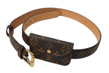 Load image into Gallery viewer, LOUIS VUITTON ルイヴィトン ベルト サンチュール ポシェット ポーチ付き ブラウン 90/36 M6933U 美品 中古 60851