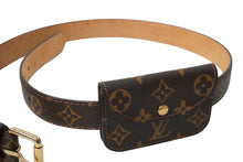 Load image into Gallery viewer, LOUIS VUITTON ルイヴィトン ベルト サンチュール ポシェット ポーチ付き ブラウン 90/36 M6933U 美品 中古 60851