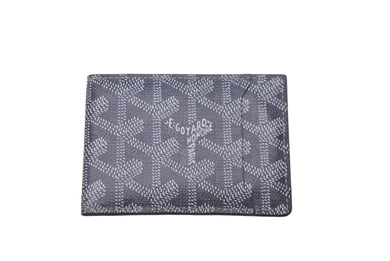 極美品 GOYARD ゴヤール 二つ折りカードケース インサート ヴィクトワール ヘリンボーン柄 グレー 中古 60862