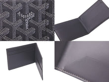 画像をギャラリービューアに読み込む, 極美品 GOYARD ゴヤール 二つ折りカードケース インサート ヴィクトワール ヘリンボーン柄 グレー 中古 60862