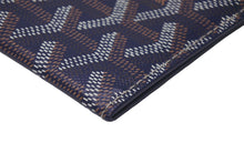 Load image into Gallery viewer, 新品同様 GOYARD ゴヤール 二つ折りカードケース インサート ヴィクトワール ヘリンボーン柄 ネイビー 中古 60866