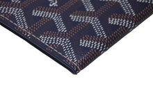 Load image into Gallery viewer, 新品同様 GOYARD ゴヤール 二つ折りカードケース インサート ヴィクトワール ヘリンボーン柄 ネイビー 中古 60866