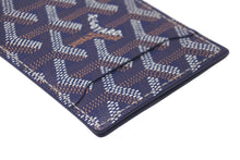 Load image into Gallery viewer, 新品同様 GOYARD ゴヤール 二つ折りカードケース インサート ヴィクトワール ヘリンボーン柄 ネイビー 中古 60866