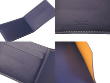 Load image into Gallery viewer, 新品同様 GOYARD ゴヤール 二つ折りカードケース インサート ヴィクトワール ヘリンボーン柄 ネイビー 中古 60866