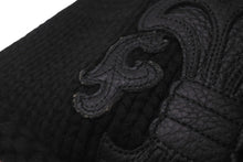 Load image into Gallery viewer, CHROME HEARTS クロムハーツ ニットキャップ ブラック コットン レザー シルバー925 ONE SIZE 2238-304-5500 美品 中古 60882