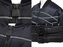 Load image into Gallery viewer, CHANEL シャネル ナイロンジャケット スポーツライン P29238V19623 ネイビー グレー ブラック金具 サイズ36 美品 中古 60888