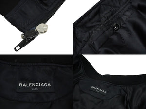BALENCIAGA バレンシアガ ブルゾン SINNER MA1 18SS B520 486241 TWD13 ブラック サイズ44 美品 中古 60893