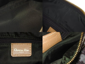Christian Dior クリスチャンディオール ボストンバッグ25 トロッター柄 キャンバス レザー ブラウン ベージュ 美品 中古 60932