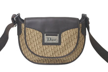 Load image into Gallery viewer, Christian Dior クリスチャンディオール ショルダーバッグ トロッター柄 キャンバス レザー ブラウン ベージュ 美品 中古 60933